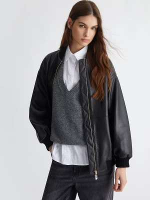 Liu Jo Leather Bomber Jacket LIUJO