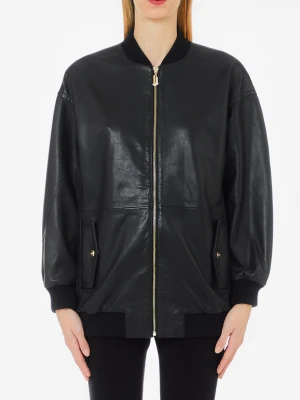 Liu Jo Leather Bomber Jacket LIUJO