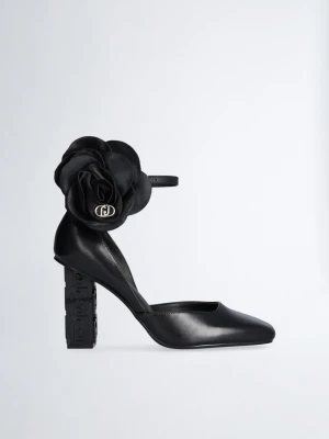 Liu Jo Leather Court Shoes With Flower Detail LIUJO