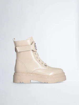 Liu Jo Leather Platform Combat Boots LIUJO