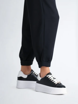 Liu Jo Leather Platform Sneakers czarny