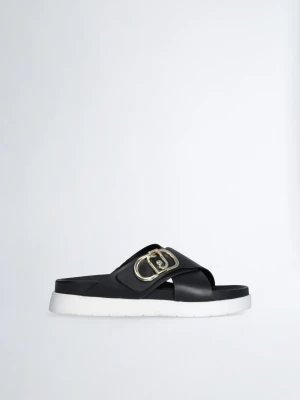 Liu Jo Leather Sandals With Logo LIUJO