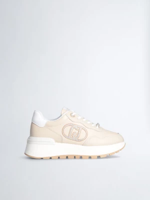 Liu Jo Leather Sneakers With Jewel Logo LIUJO