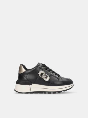 Liu Jo Leather Sneakers With Jewel Logo LIUJO