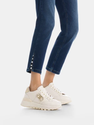 Liu Jo Leather Sneakers With Jewel Logo LIUJO