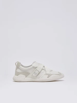Liu Jo Leather Sneakers With Velcro Milky White
