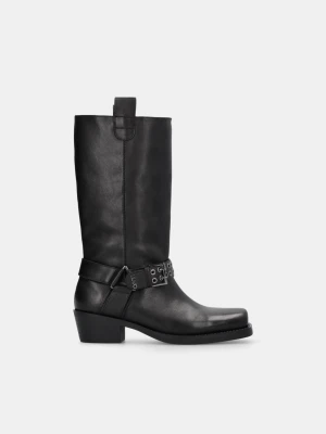 Liu Jo Boots Western In Leather czarny