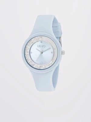 Liu Jo Light Blue Silicone Watch With Diamantés LIUJO