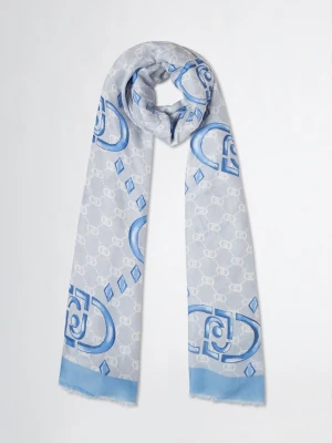 Liu Jo Light Blue Stole With Logo LIUJO