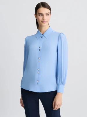 Liu Jo Light Blue Viscose Shirt LIUJO