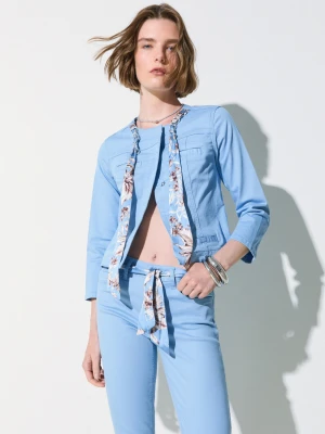 Liu Jo Lightweight Gabardine Jacket Light Blue