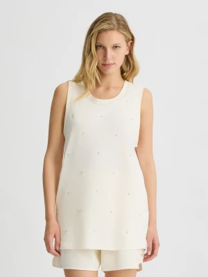Liu Jo Liu Jo Better Top With Logo And Rhinestones LIUJO