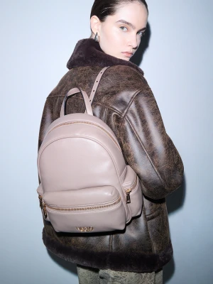 Liu Jo Logo Backpack Mocha