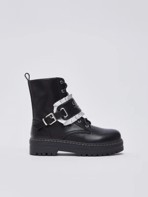 Liu Jo Logo Combat Boots czarny