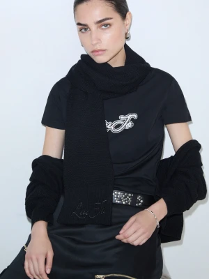 Liu Jo Logo Scarf czarny