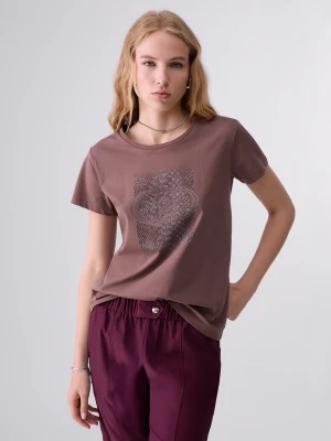 Liu Jo Logo T-shirt Dark Pink