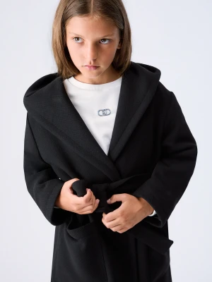 Liu Jo Long Coat With Hood czarny