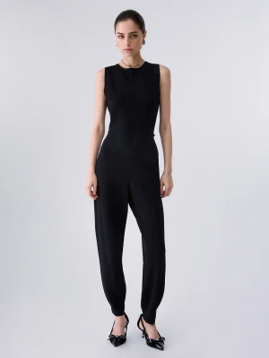 Liu Jo Long Knitted Jumpsuit czarny