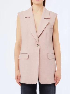 Liu Jo Long Mélange Effect Vest różowy