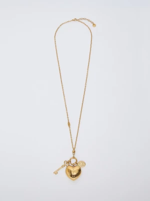 Liu Jo Long Necklace With Heart And Key złoty