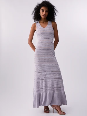 Liu Jo Long Openwork Knit Dress