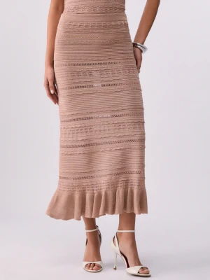 Liu Jo Long Openwork Knit Skirt LIUJO