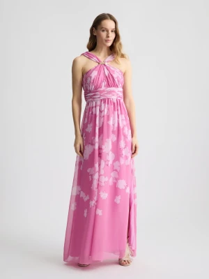 Liu Jo Long Pink Dress With Floral Design LIUJO