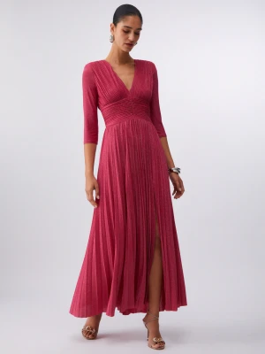 Liu Jo Long Pleated Lurex Dress