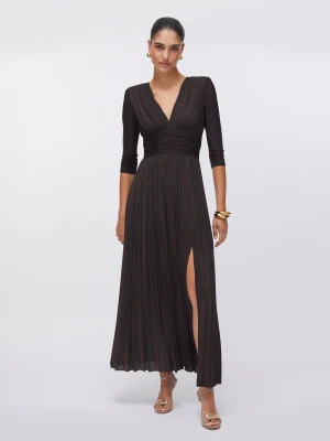 Liu Jo Long Pleated Lurex Dress