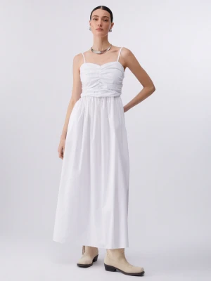 Liu Jo Long Poplin Dress biały