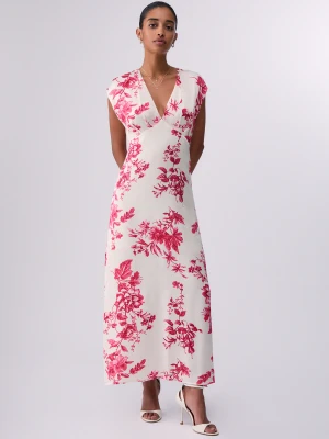 Liu Jo Long Printed Satin Dress