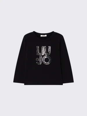 Liu Jo Long-sleeve T-shirt With Print czarny