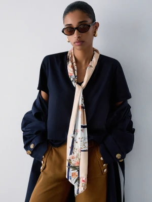 Liu Jo Long Trench Coat With Scarf