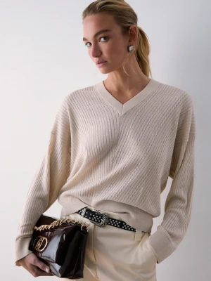 Liu Jo Lurex Jumper With Bow