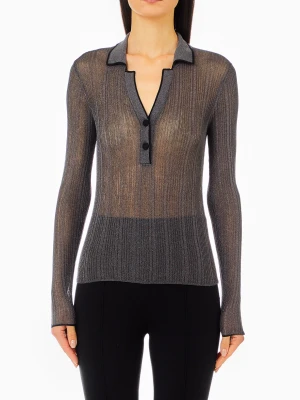 Liu Jo Lurex® Knit Polo Shirt LIUJO