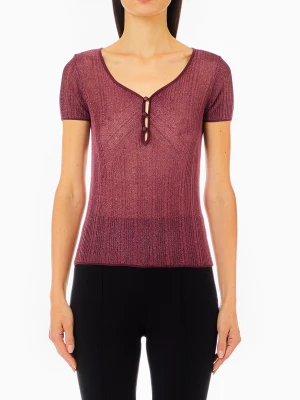 Liu Jo Lurex® Knit T-shirt LIUJO