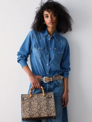 Liu Jo Medium Bag With Snakeskin Print