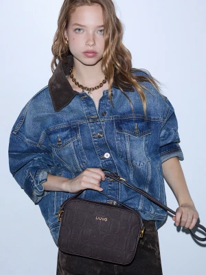 Liu Jo Medium Crossbody Bag With Logo Dark Brown