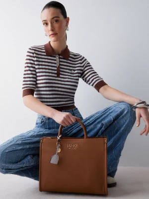 Zdjęcie produktu Liu Jo Medium Handbag With Charm brązowy