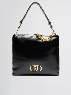 Liu Jo Medium Lapuffy Hobo Bag czarny