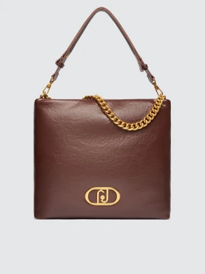 Liu Jo Medium Lapuffy Hobo Bag Dark Brown