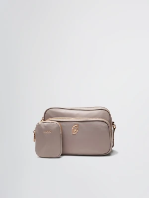 Liu Jo Medium Nylon Crossbody Bag Dove Grey