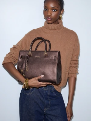 Liu Jo Medium Satchel Bag Dark Brown