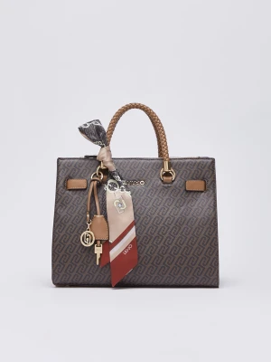 Liu Jo Medium Satchel Bag With Scarf beżowy
