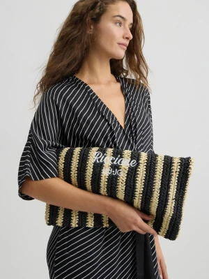 Liu Jo Medium Striped Raffia Shopping Bag LIUJO