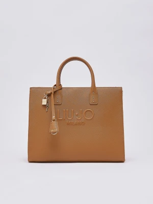 Liu Jo Medium Tote Bag With Charm brązowy