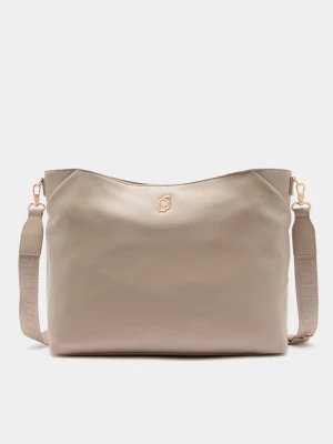 Liu Jo Medium Tote Bag With Charm beżowy