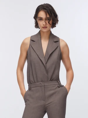 Liu Jo Mélange Fabric Vest Bodysuit LIUJO