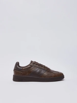 Liu Jo Men's Sneakers In Crackle Leather brązowy