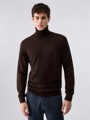 Liu Jo Merino Wool Turtleneck brązowy